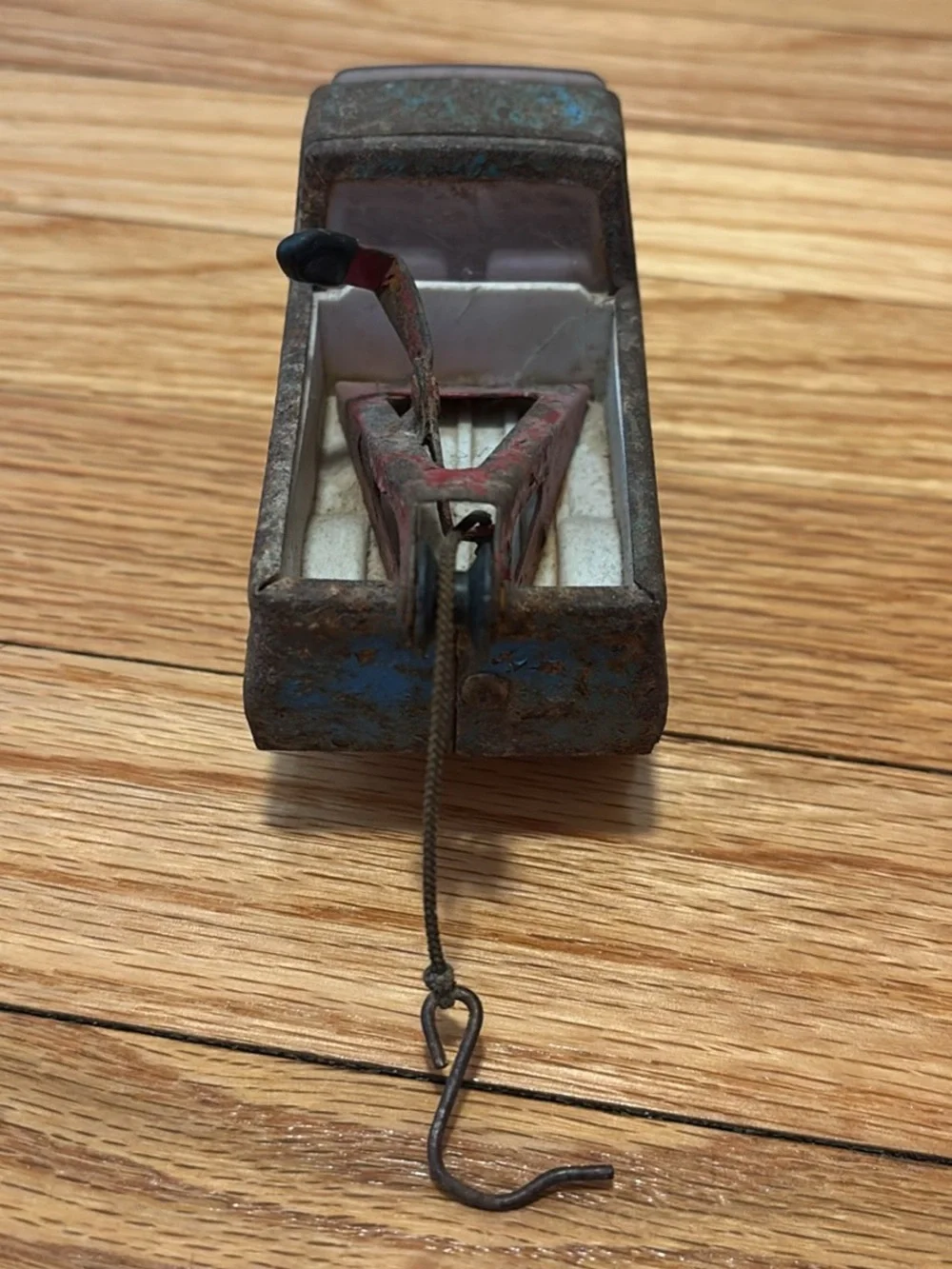 Tonka Small Vintage Tow Truck in Blue and Red Accents